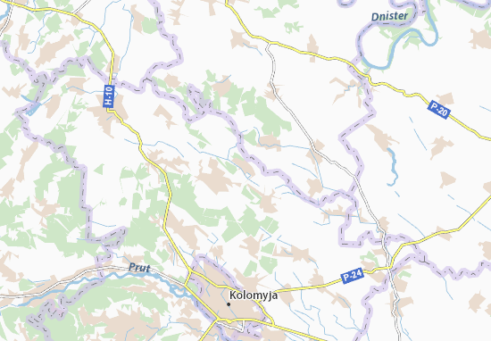 Karte Stadtplan Zhukotyn
