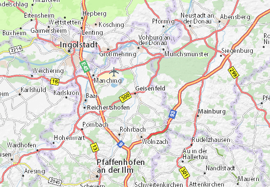 Karte Stadtplan Geisenfeld