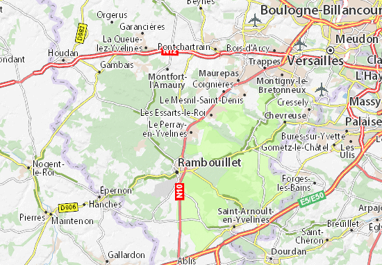 Karte Stadtplan Le Perray-en-Yvelines