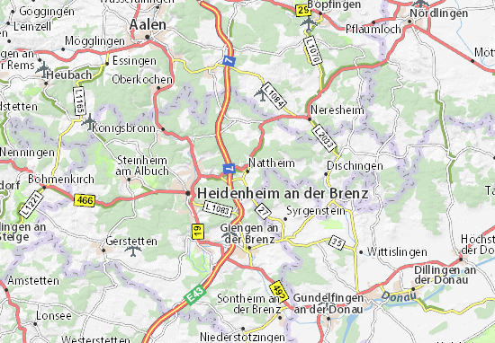 Karte Stadtplan Nattheim