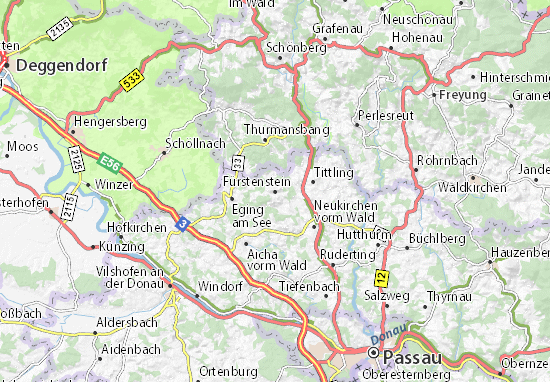 Karte Stadtplan Fürstenstein