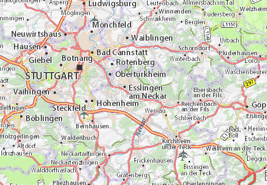 Karte Stadtplan Oberesslingen