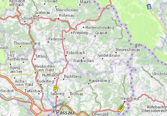 Karte Stadtplan Waldkirchen