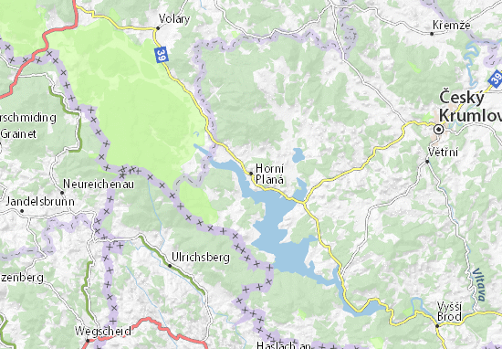 Karte Stadtplan Horní Planá