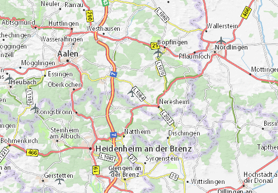 Mapa Stetten