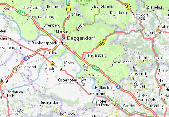 Karte Stadtplan Hengersberg