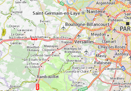St Quentin France Map Michelin Saint-Quentin-En-Yvelines Map - Viamichelin