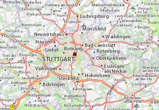 Mapa Stuttgart-Ost