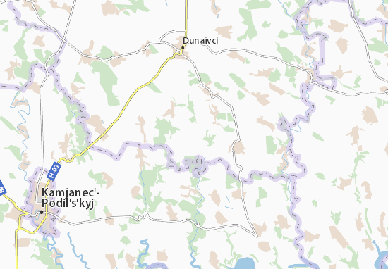 Karte Stadtplan Huta-Yats&#x27;kovets&#x27;ka