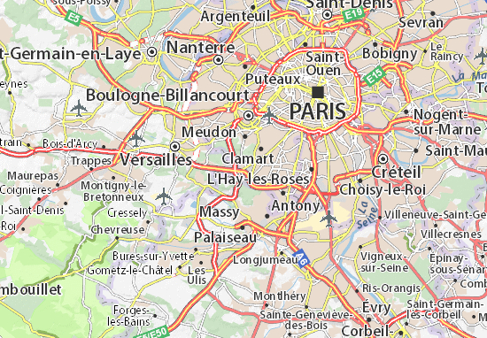 Karte Stadtplan Le Petit-Clamart