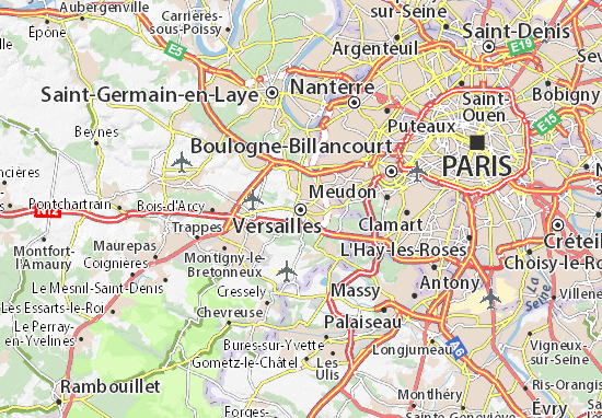 carte paris versailles Versailles Map: Detailed maps for the city of Versailles   ViaMichelin