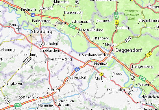 Karte Stadtplan Stephansposching