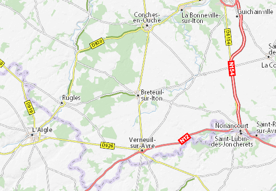 Karte Stadtplan Breteuil-sur-Iton