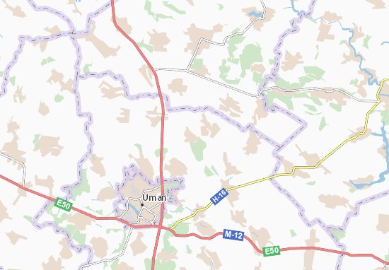 Karte Stadtplan Puhachivka