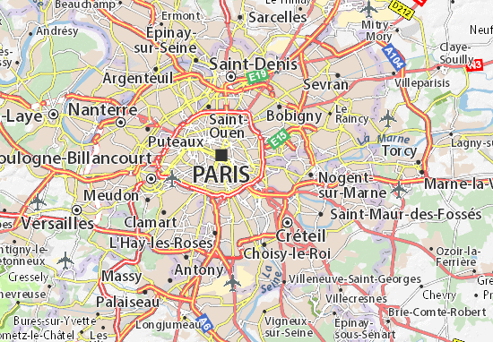 carte de paris 12 Map of Paris 12   Michelin Paris 12 map   ViaMichelin