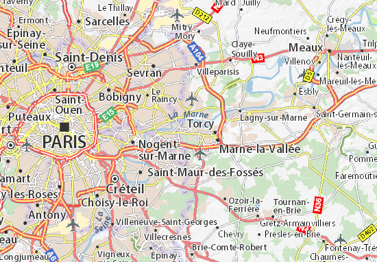 Karte Stadtplan Champs-sur-Marne