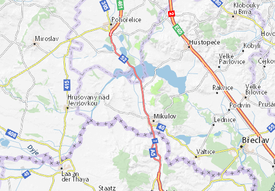 Dolní Dunajovice Map