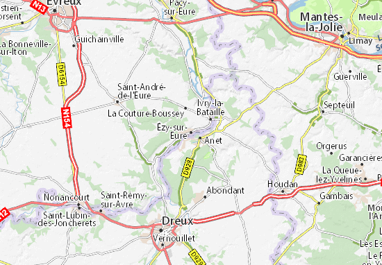 Karte Stadtplan Ézy-sur-Eure