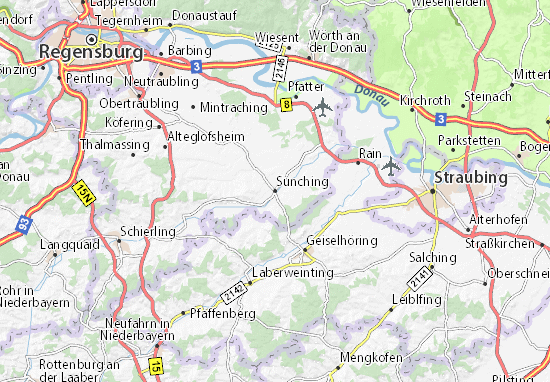 Karte Stadtplan Sünching