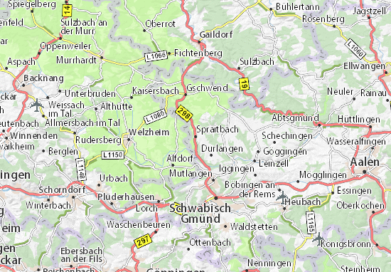 Mapa Spraitbach