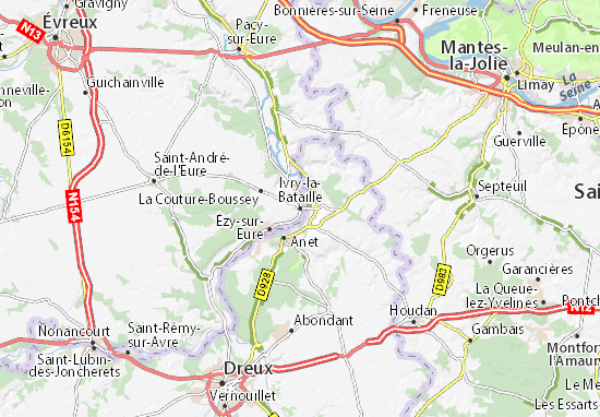 Karte Stadtplan Ivry-la-Bataille