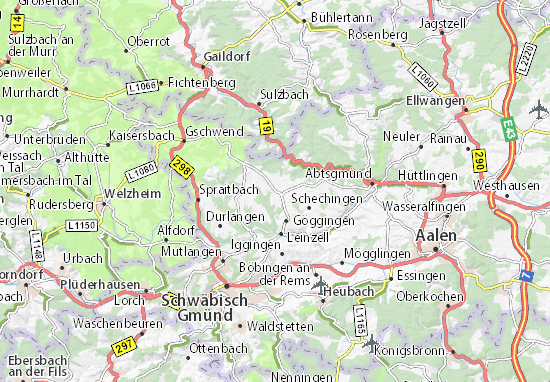 Mapa Eschach