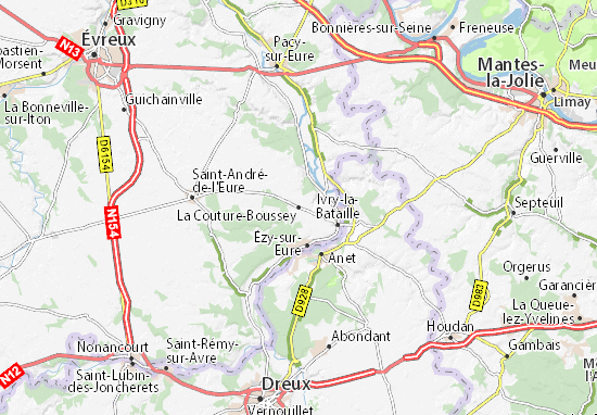 Karte Stadtplan La Couture-Boussey