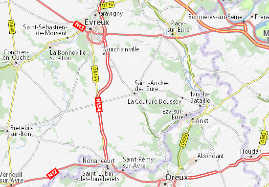 Karte Stadtplan Saint-André-de-l&#x27;Eure