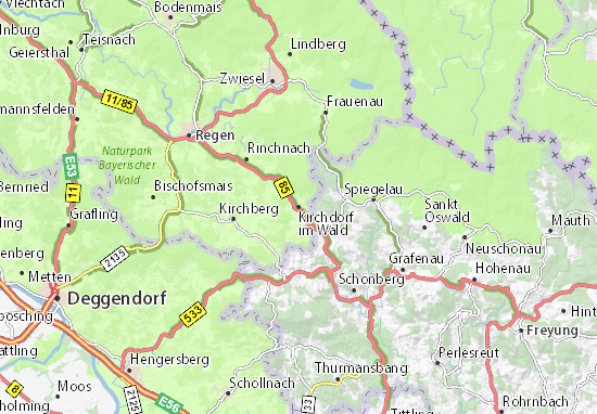 Mapa Kirchdorf im Wald