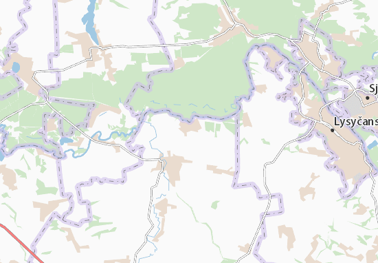 Karte Stadtplan Serebryanka