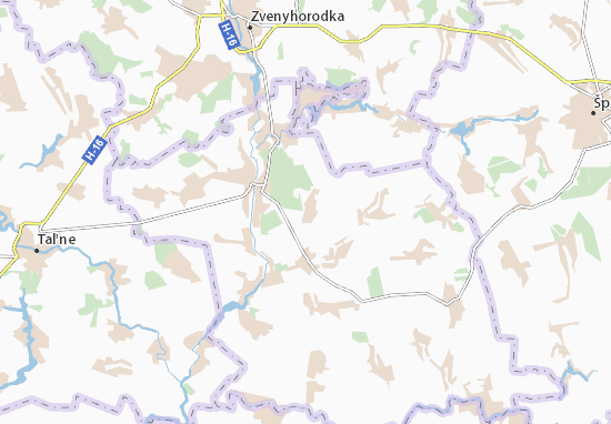 Karte Stadtplan Radchykha