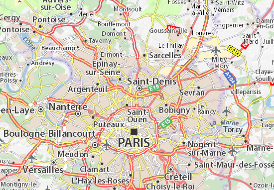 carte paris stade de france Detailed map of Stade de France   Stade de France map   ViaMichelin