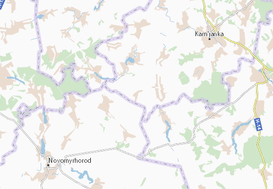 Karte Stadtplan Kokhanivka