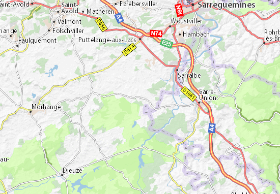 Mapa Vittersbourg