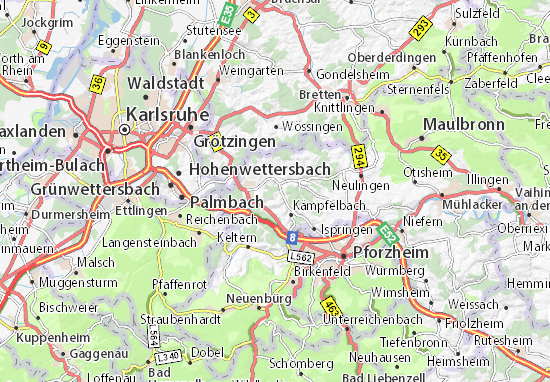 Kaart Plattegrond Remchingen