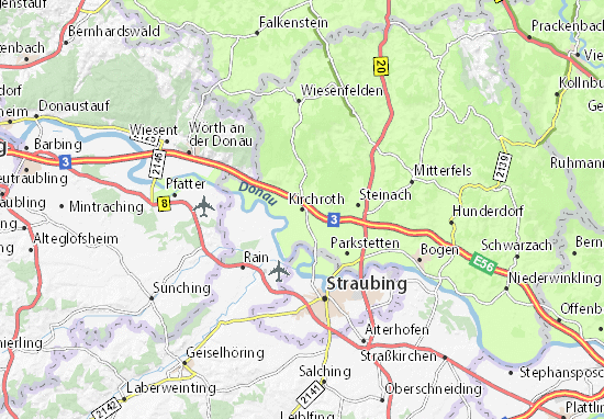 Karte Stadtplan Kirchroth