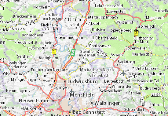Mapa Steinheim an der Murr
