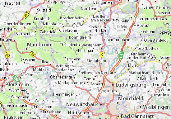 Mapa Kleinsachsenheim