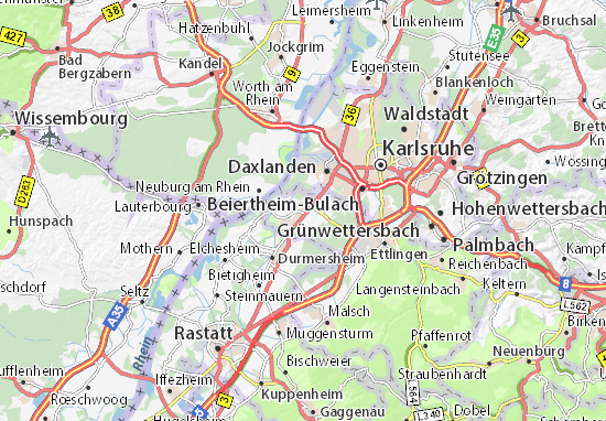 Mapa Rheinstetten