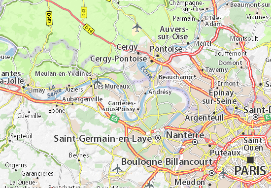 Mapa Chanteloup-les-Vignes