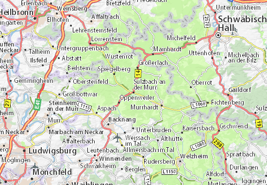 Karte Stadtplan Sulzbach an der Murr