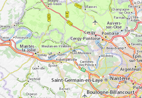 Karte Stadtplan Meulan-en-Yvelines