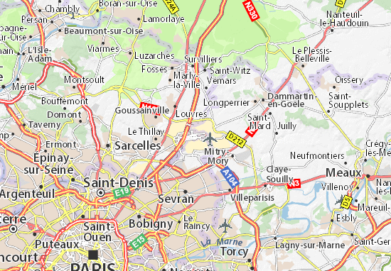 Karte Stadtplan Aéroport Roissy-Charles-de-Gaulle