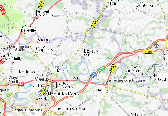 Karte Stadtplan Lizy-sur-Ourcq