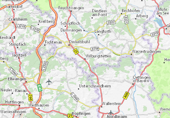 Mapa Wilburgstetten