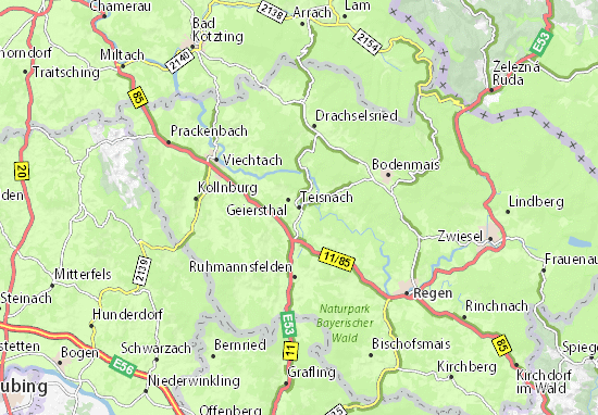 Karte Stadtplan Teisnach