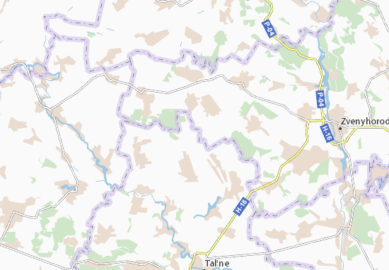 Karte Stadtplan Pavlivka Druha