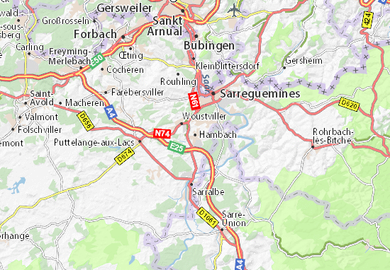 Karte Stadtplan Hambach