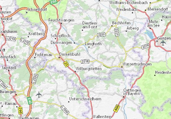 Mapa Obermichelbach