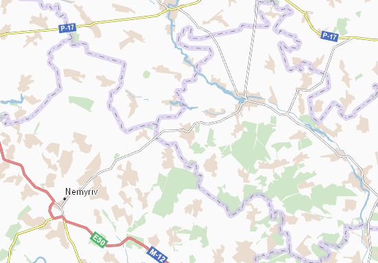 Mapa Zhornyshche